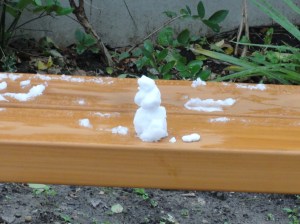 Snow sculpture, Marchmont Community Garden