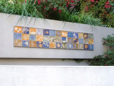 The ceramic tile mosaic in Marchmont Community Garden